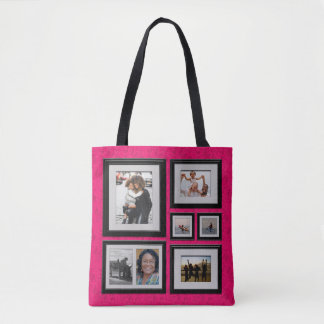 Photo Gallery Tote with Pink Background Bag