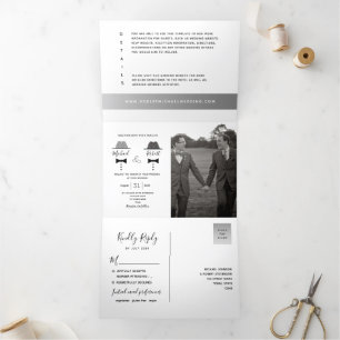 Photo Gay Wedding Tri-Fold Invitation
