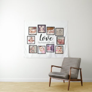 Photo Gift 10 Photo Collage Personalised Love Tapestry