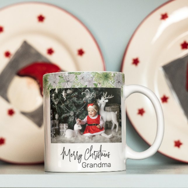 Photo Gift Christmas Holiday Grandma Grandparent Coffee Mug (Creator Uploaded)