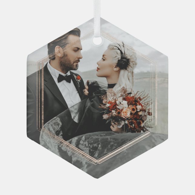 Photo Gift Custom Personalised Glass Ornament (Front)