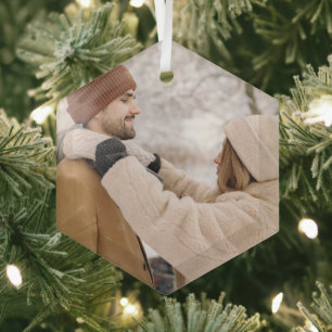 Photo Gift Custom Personalised Glass Tree Decoration