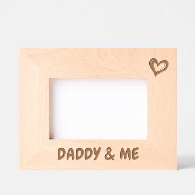 Photo Gift For Dad, Daddy & Me Picture Frame,  Etched Frames (Front)