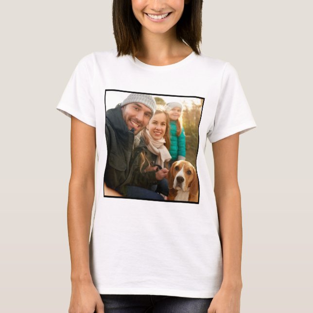 Photo Gift | Modern Personalised Family Photo T-Shirt (Front)