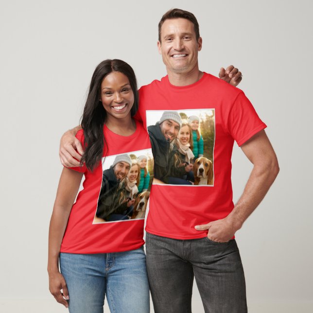 Photo Gift | Modern Personalised Family Photo T-Shirt (Unisex)