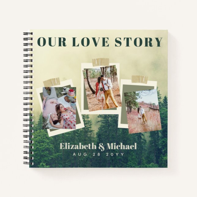 PHOTO Gifts for Newlyweds OUR LOVE STORY Custom Notebook (Front)