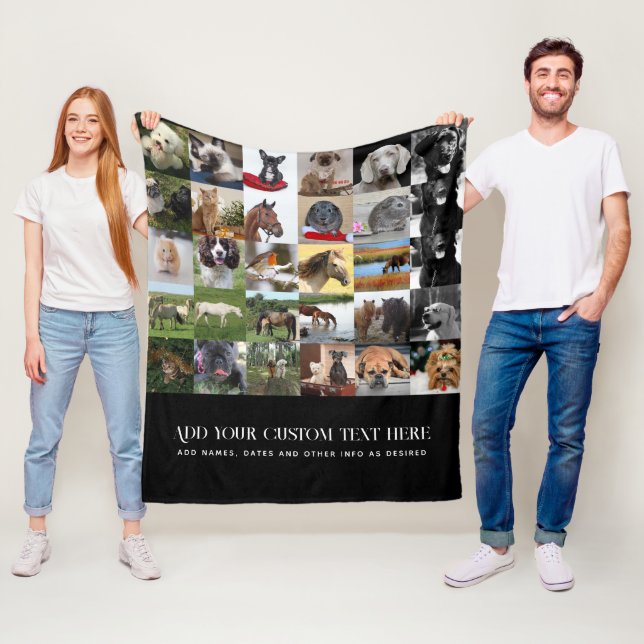 PHOTO GIFTS MOM DAD GRANDPA GRANDMA PETS FRIENDS   FLEECE BLANKET (In Situ)