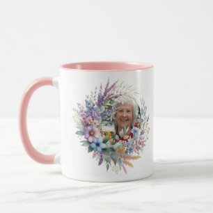 PHOTO Gifts Mothers Day Birthday Floral Best MOM Mug