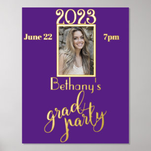 Photo Gold or Silver Grad Party Foil Prints