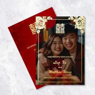 Photo Gold Roses Chinese Wedding