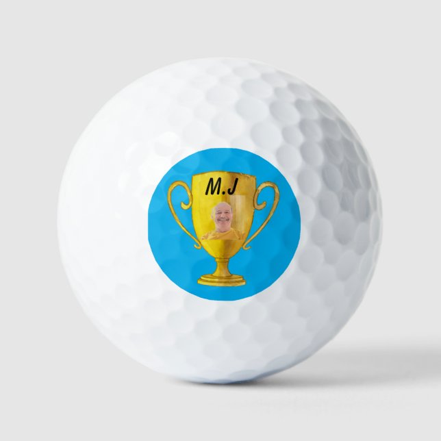 Photo golf ball custom name monogram (Front)