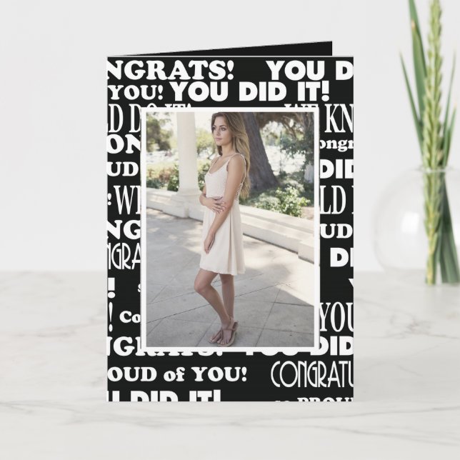 Photo grad black and white card (Front)