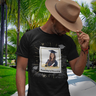 Photo Graduate Graduating Proud Dad Mum Custom Tri-Blend Shirt