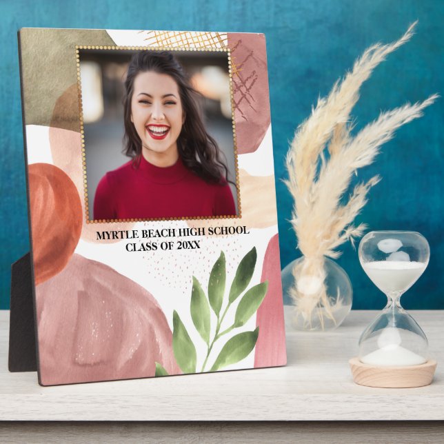 Photo Graduation Abstract Nature Tabletop Plaque (Side)