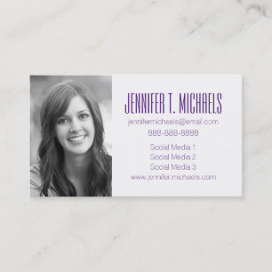 Photo Graduation Abstract Watercolors Calling Card