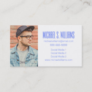 Photo Graduation Abstract Watercolors Calling Card