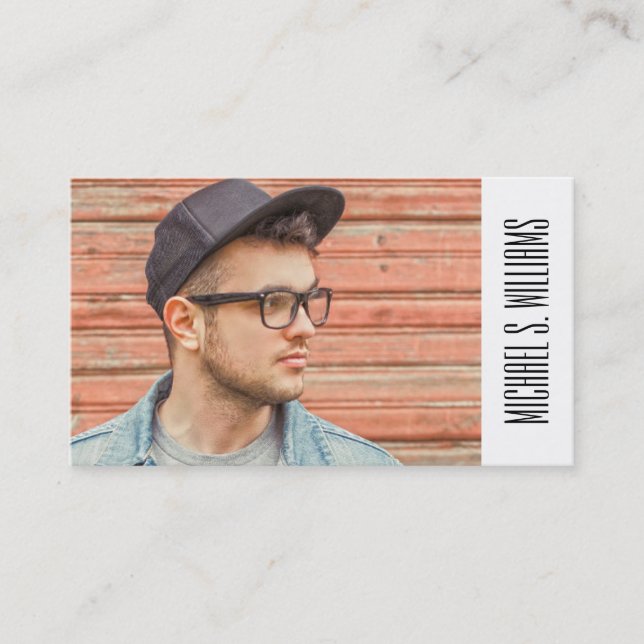 Photo Graduation | Abstract Waves Calling Card (Front)
