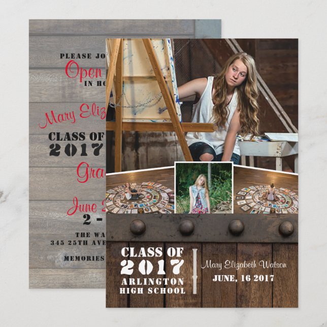 Photo Graduation Announcement (Front/Back)
