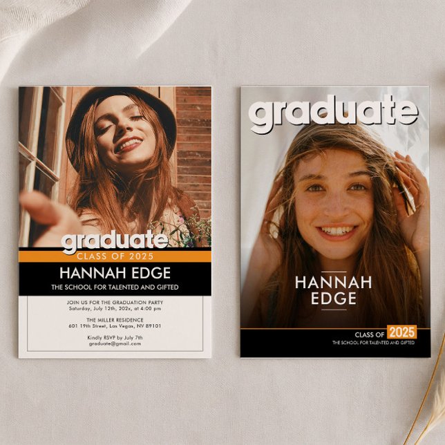 Photo Graduation Announcement and Party Invitation (Creator Uploaded)