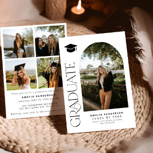 Photo graduation announcement and party invitation