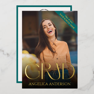 Photo Graduation Announcement Foil Invitation