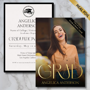 Photo Graduation Announcement Foil Invitation