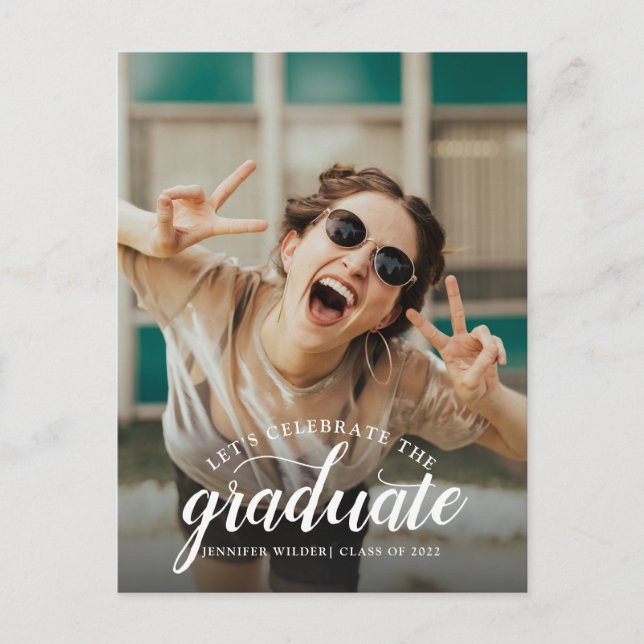 Photo Graduation Announcement Postcard (Front)