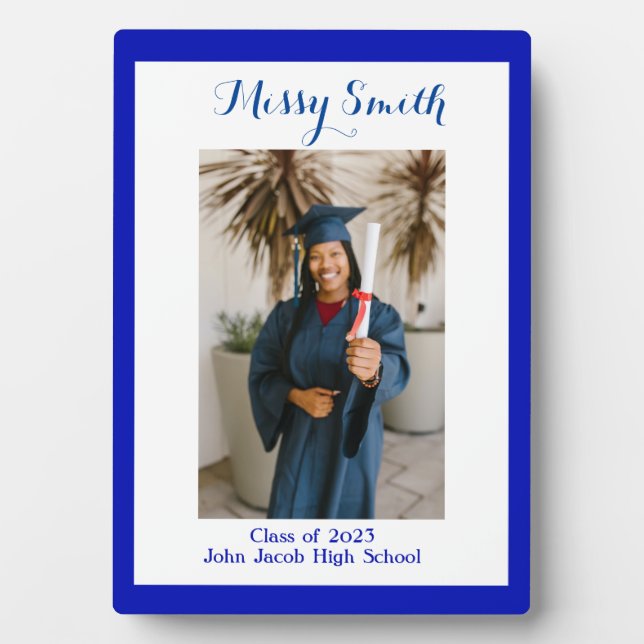 Photo Graduation, Class of 2023 Blue   Plaque (Front)