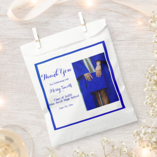 Photo Graduation, Class of 2024 Blue Thank You   Favour Bags