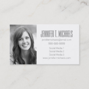 Photo Graduation Damask Pattern Calling Card