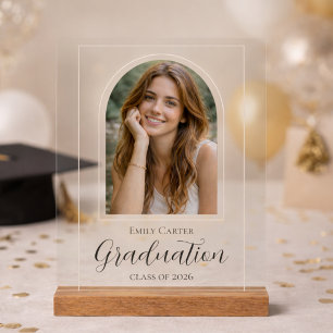 Photo Graduation   Elegant Script Acrylic Sign