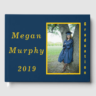Photo Graduation Guest Book - School Colours
