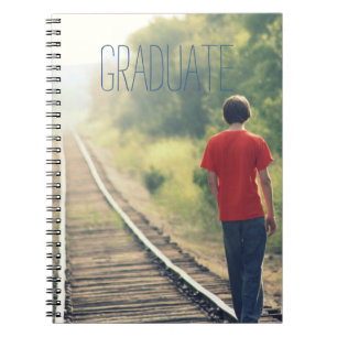Photo Graduation High School Graduate Modern Blue Notebook