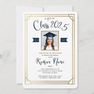 Photo Graduation Invitation – Class of 2025 Elegan