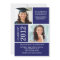 Photo Graduation Invitation ~Classy Blue & White