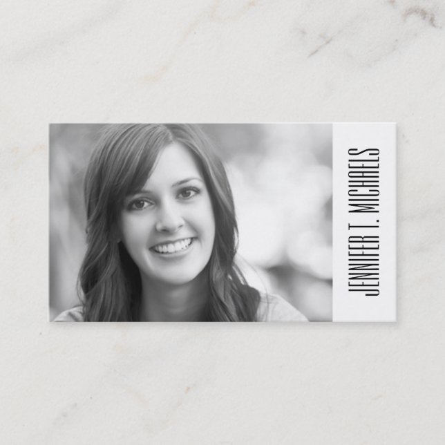 Photo Graduation | Jungle Floral Pattern Calling Card (Front)