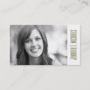 Photo Graduation Khaki Pineapple Pattern Calling Card
