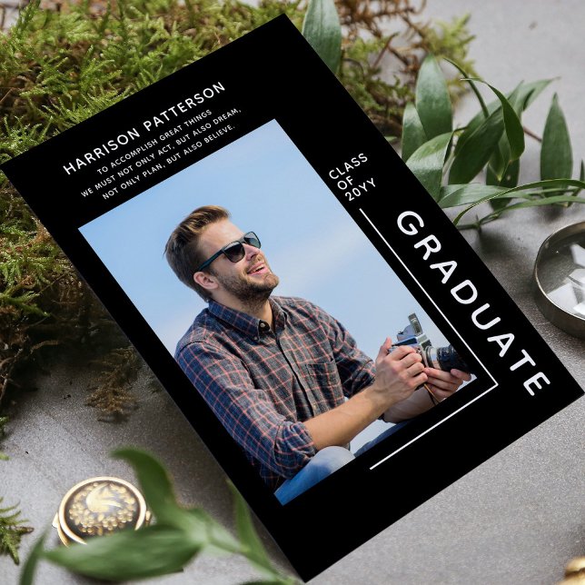 Photo Graduation Modern Script Inspirational Quote (Creator Uploaded)