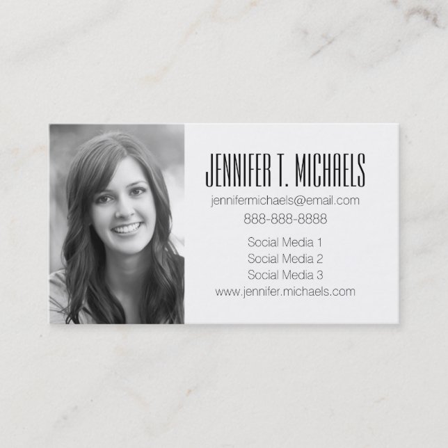 Photo Graduation | Ocean Inhabitants Pattern Calling Card (Front)