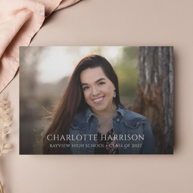 Photo Graduation Party Bohemian Floral  Invitation (Creator Uploaded)