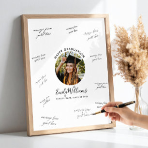 Photo Graduation Party Guest Signature Poster