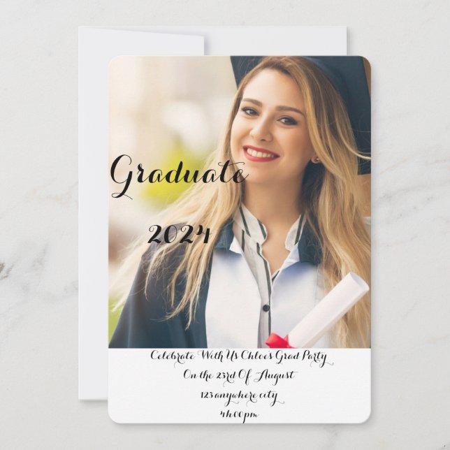 PHOTO GRADUATION PARTY INVITATION (Front)