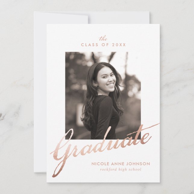 Photo Graduation Party Invitation Card (Front)