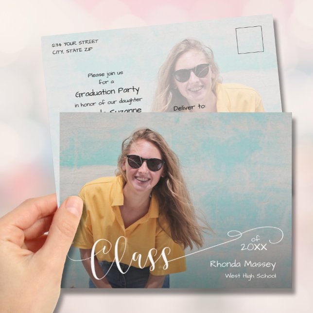 Photo Graduation Party Invitation Postcard (Creator Uploaded)