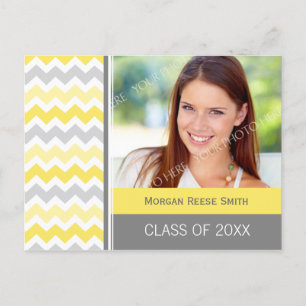 Photo Graduation Party Invitation Postcard Chevron