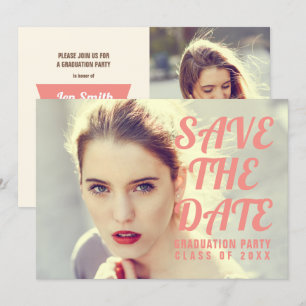 Photo Graduation Party Invitation. Save The Date. Invitation