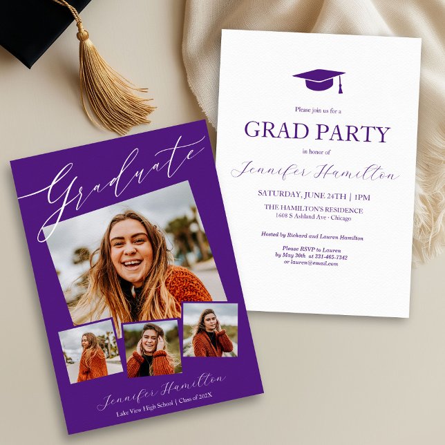 Photo Graduation Party Invite Announcement  (Creator Uploaded)