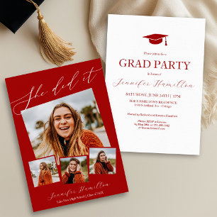 Photo Graduation Party Invite Announcement 
