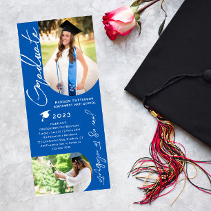 Photo Graduation Party Modern Elegant Script Invitation