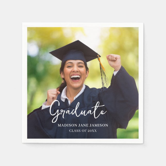Photo Graduation Party  Napkin (Front)